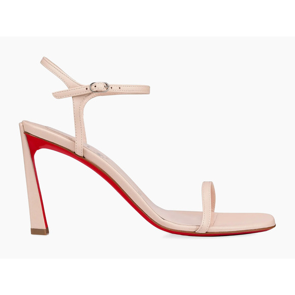 Christian Louboutin Condora Sandal 85 Leche White Pink Ankle Strap Heel Pump 40 - Picture 4 of 16